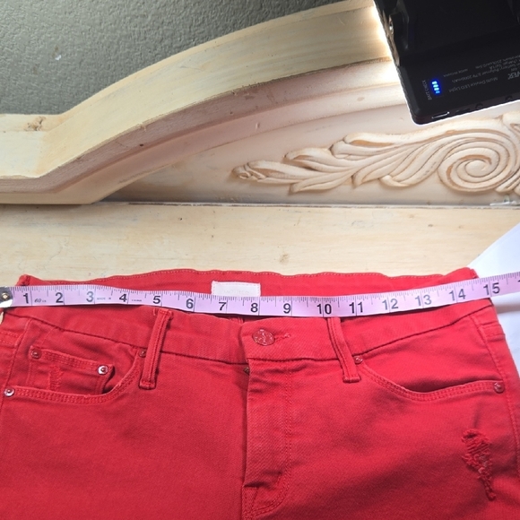 Mother Stylish Red Women's Jeans - Picture 8 of 9
